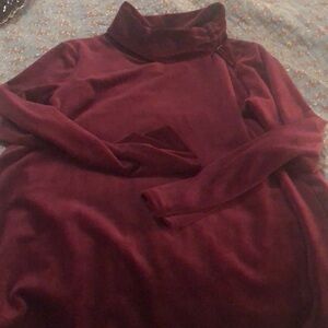 Ultra-rich Burgundy Dana Buchman Velour Top